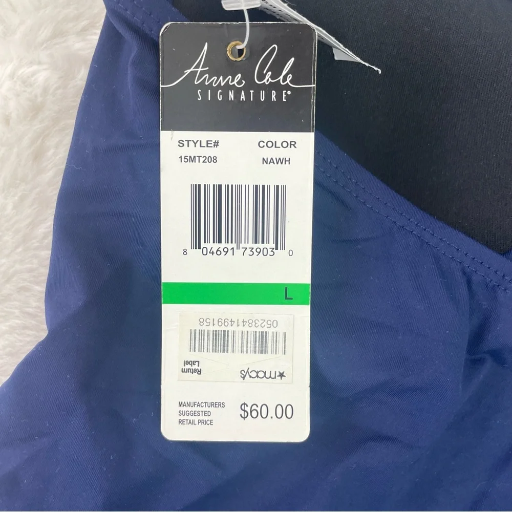 Anne Cole Signature Halter Tankini Top Large NWT - Picture 5 of 7